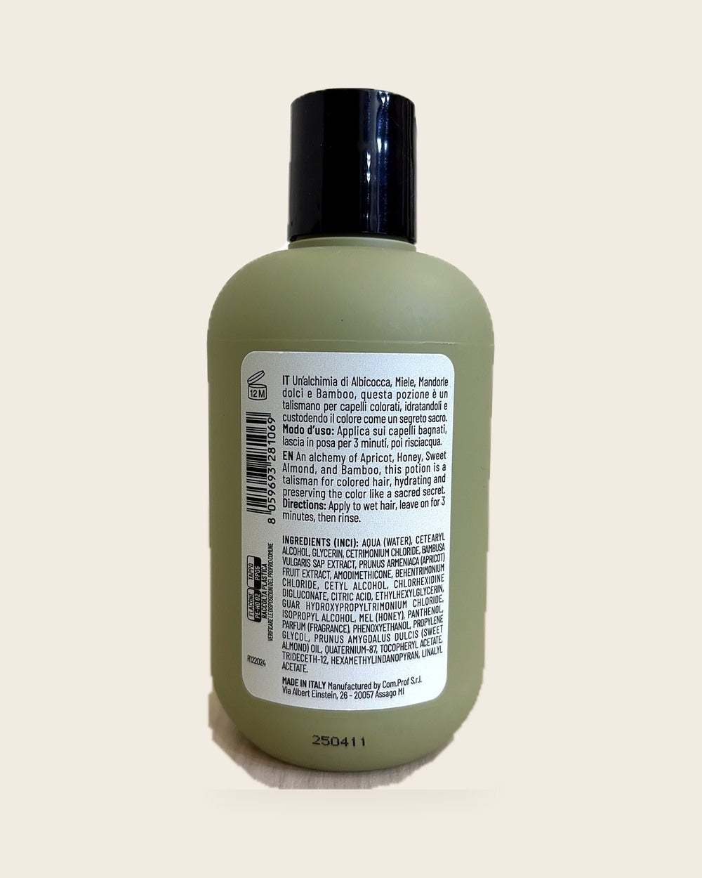Essenza di Vite — etichetta e ingredienti