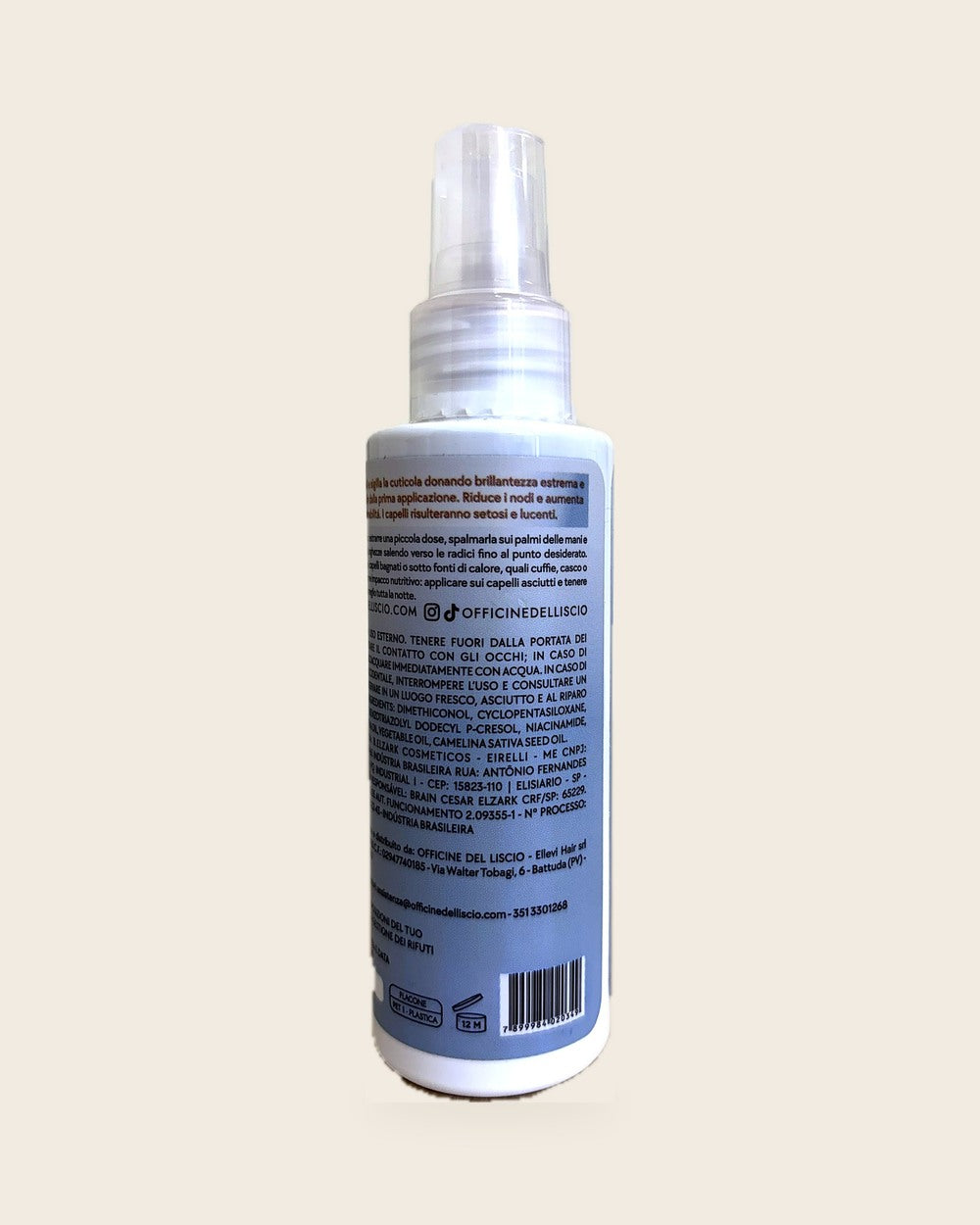 Brillo Spray Termoprotettore — etichetta e ingredienti