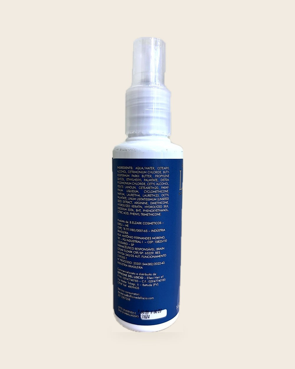 Spray Lisciante Uso Frequente — etichetta e ingredienti